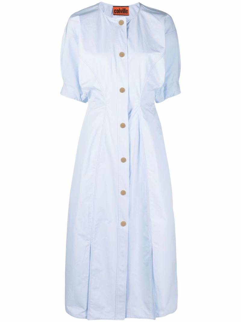 colville short puff-sleeve midi dress - Blue von colville