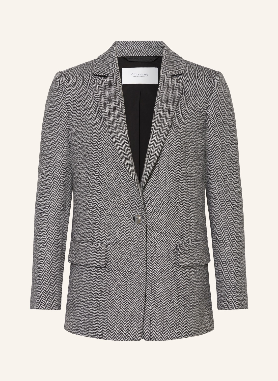 Comma Casual Identity Blazer Mit Pailletten grau von comma casual identity