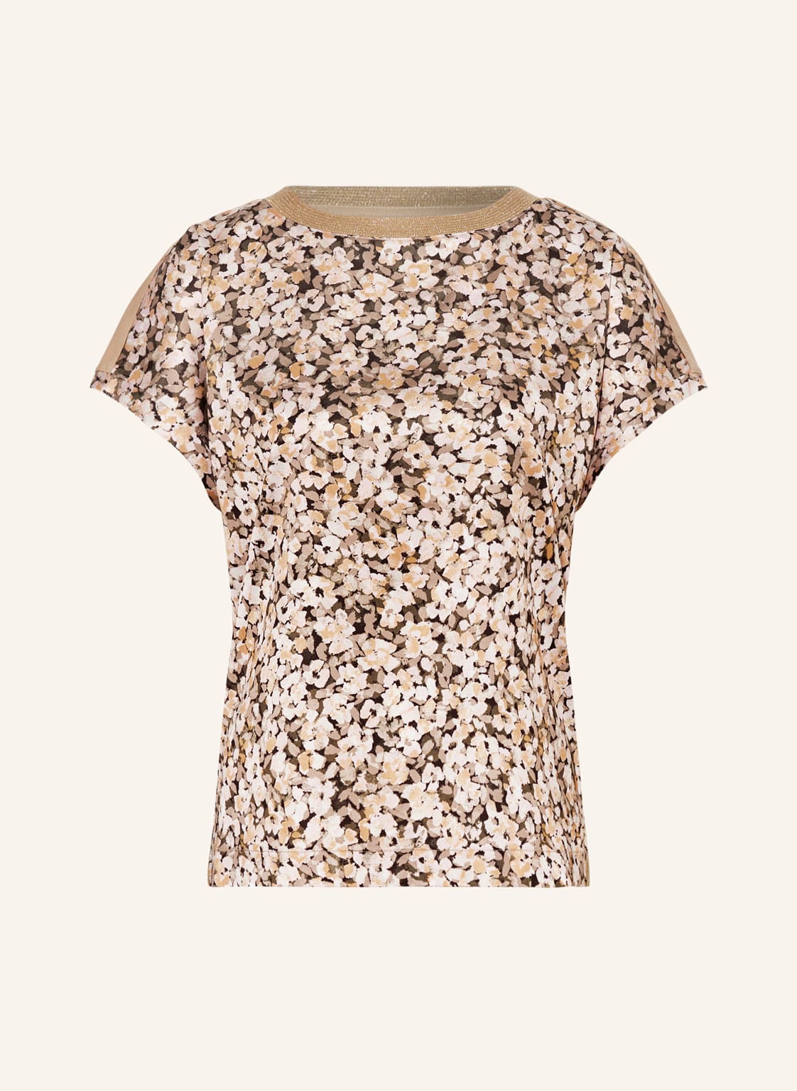 Comma Casual Identity Blusenshirt Im Materialmix beige von comma casual identity