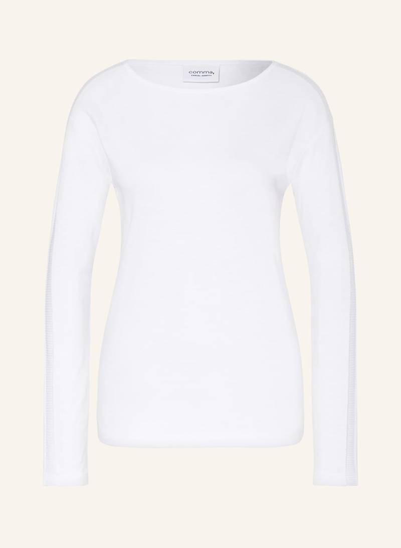 Comma Casual Identity Longsleeve weiss von comma casual identity