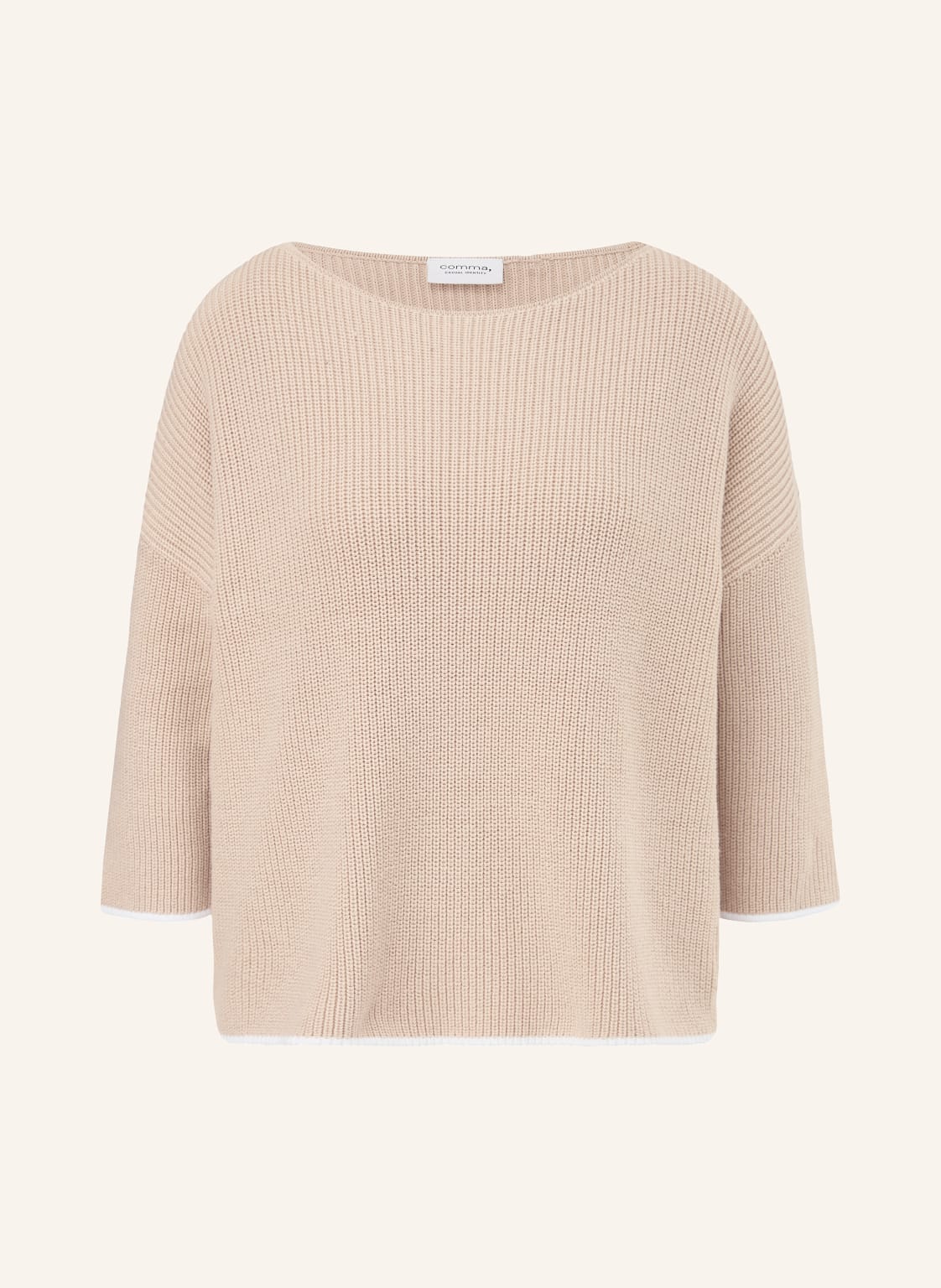 Comma Casual Identity Pullover Mit 3/4-Arm beige von comma casual identity