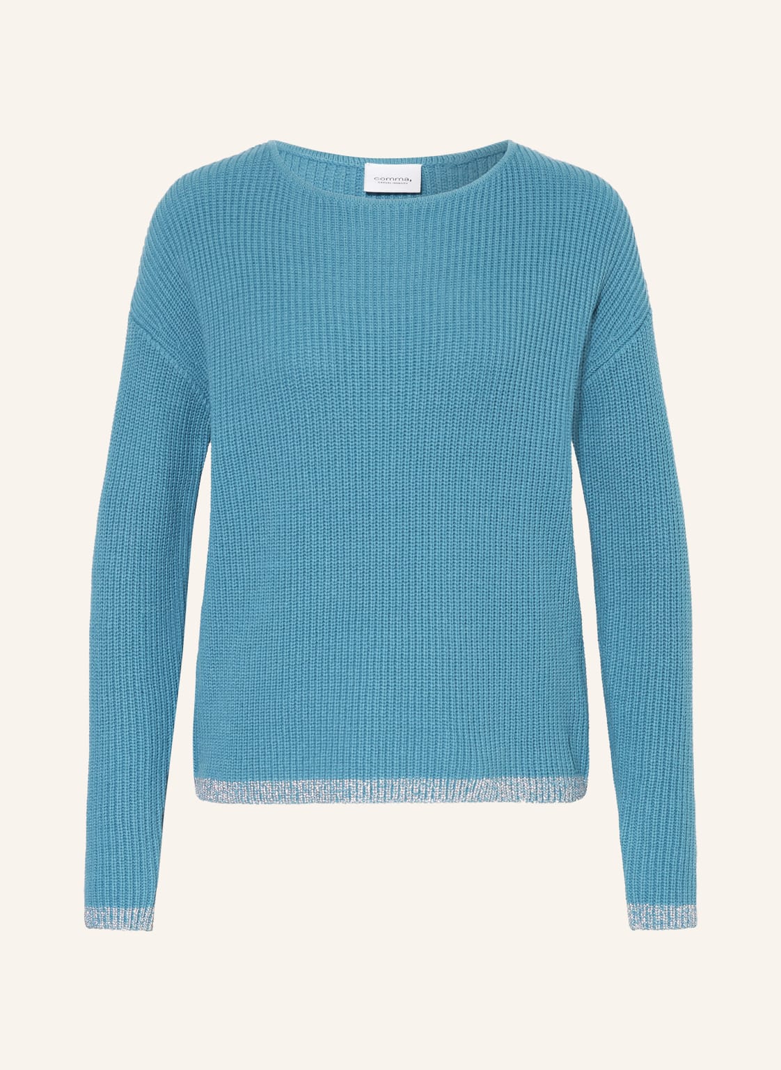 Comma Casual Identity Pullover Mit Glitzergarn blau von comma casual identity