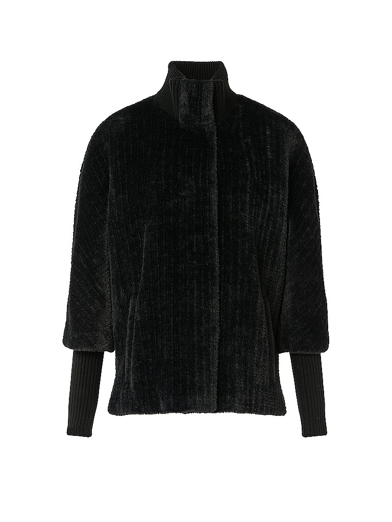 COMMA Jacke in Felloptik schwarz | 40 von comma