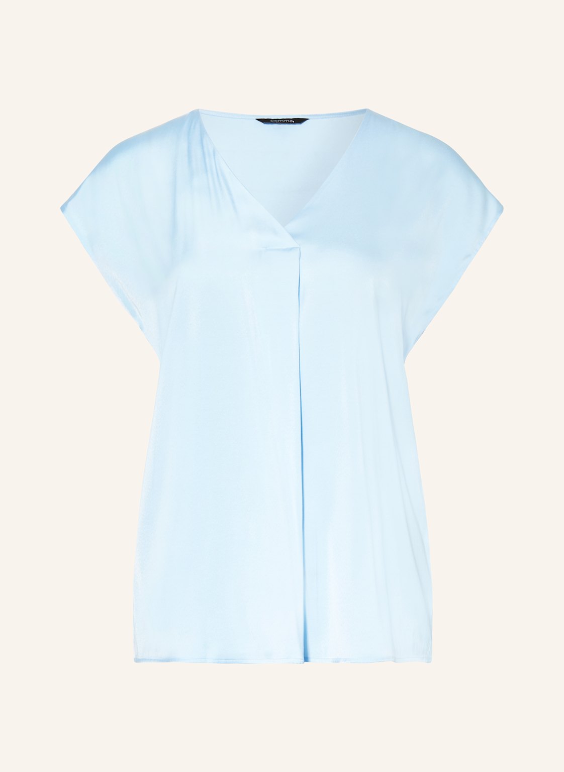 Comma Blusenshirt Aus Satin blau von comma