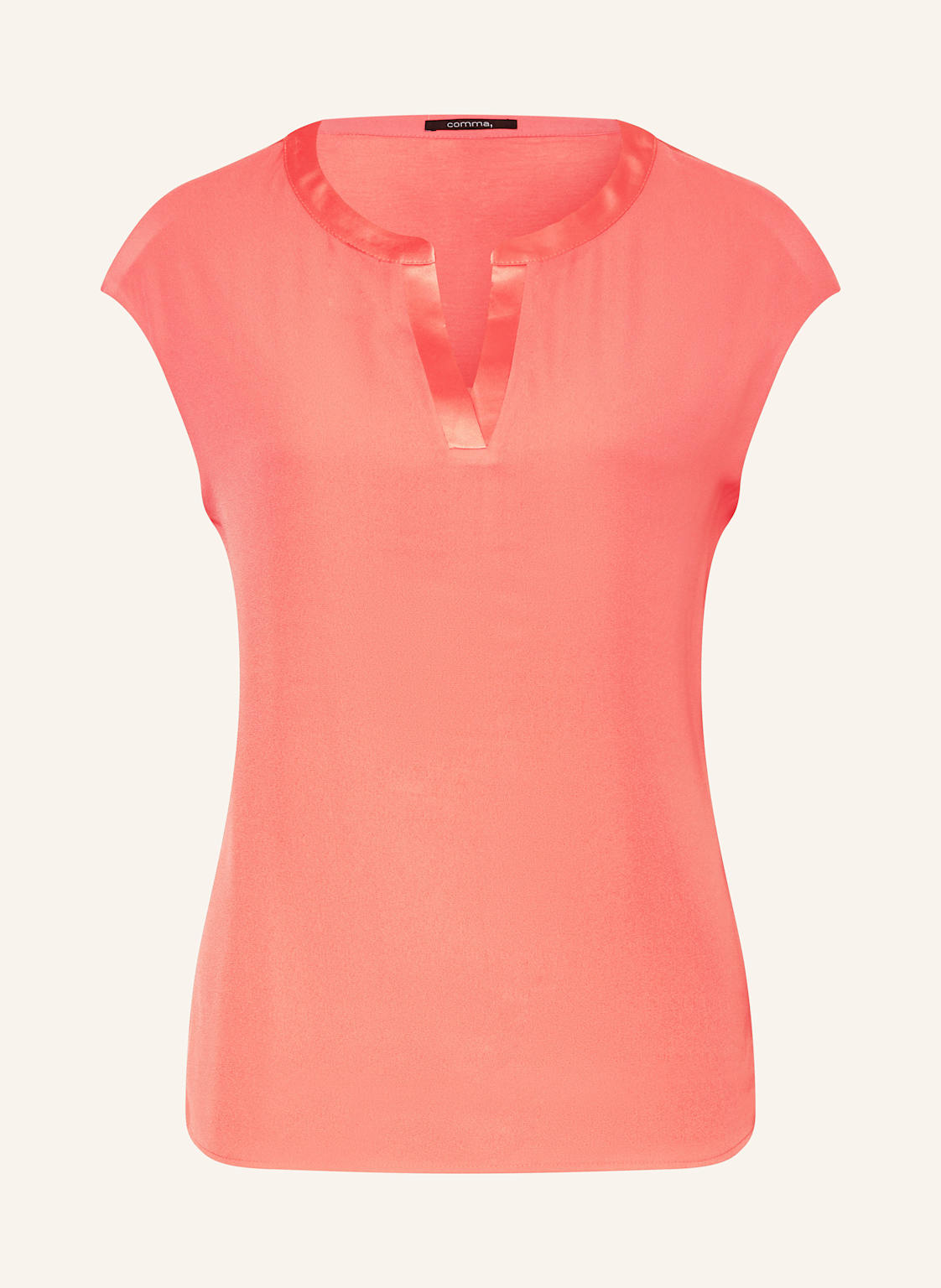 Comma Blusenshirt Im Materialmix pink Comma Blusenshirt Im Materialmix pink von comma