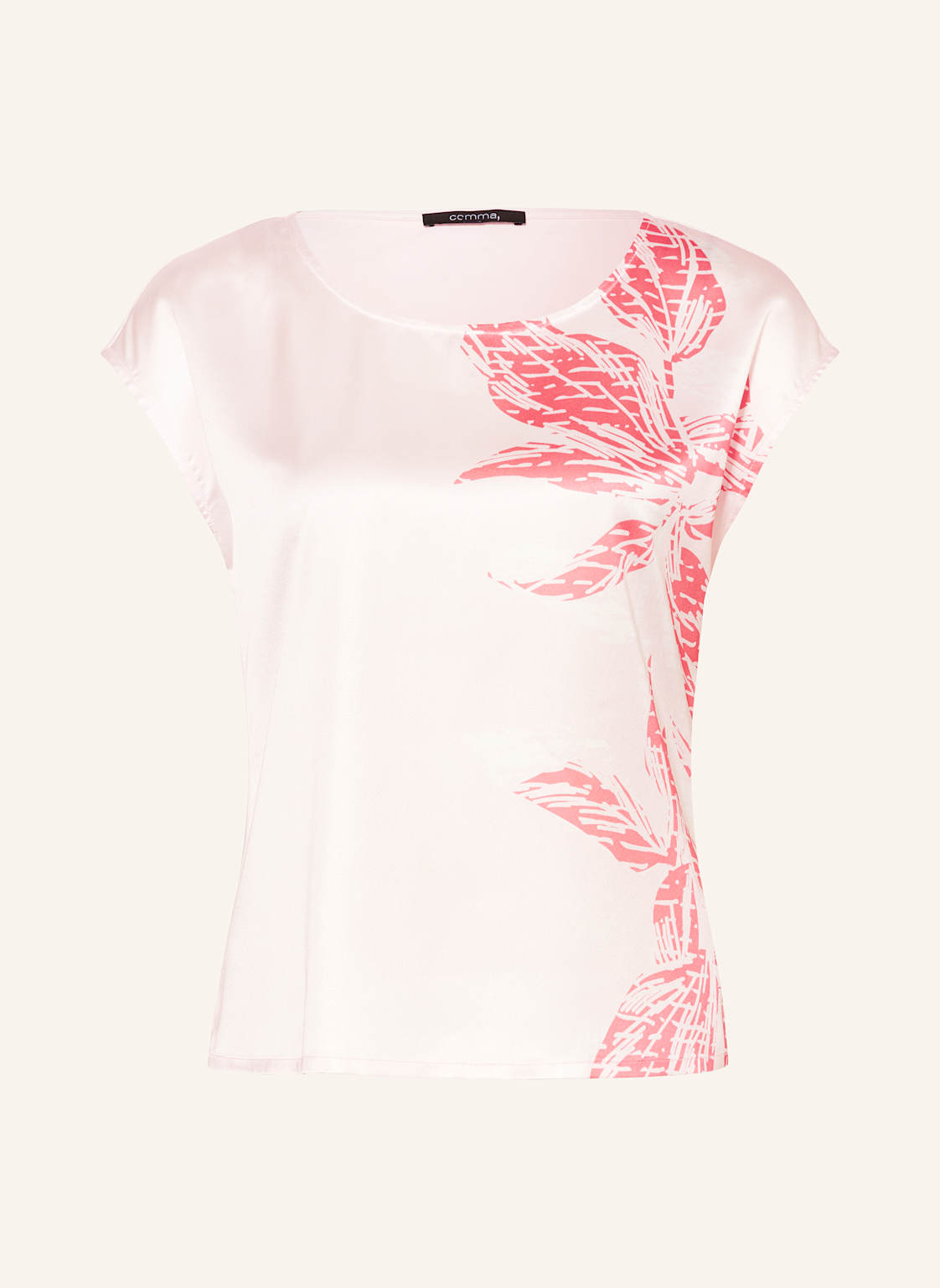 Comma Blusenshirt Im Materialmix rosa von comma