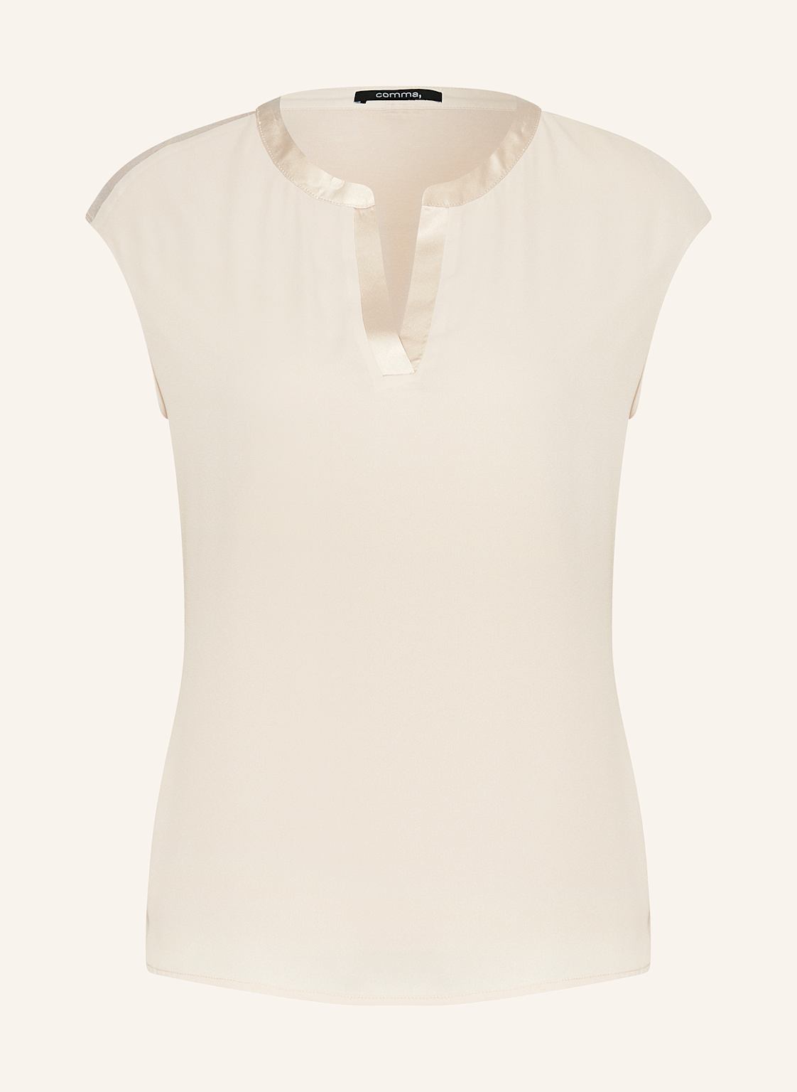 Comma Blusentop Im Materialmix beige Comma Blusentop Im Materialmix beige von comma