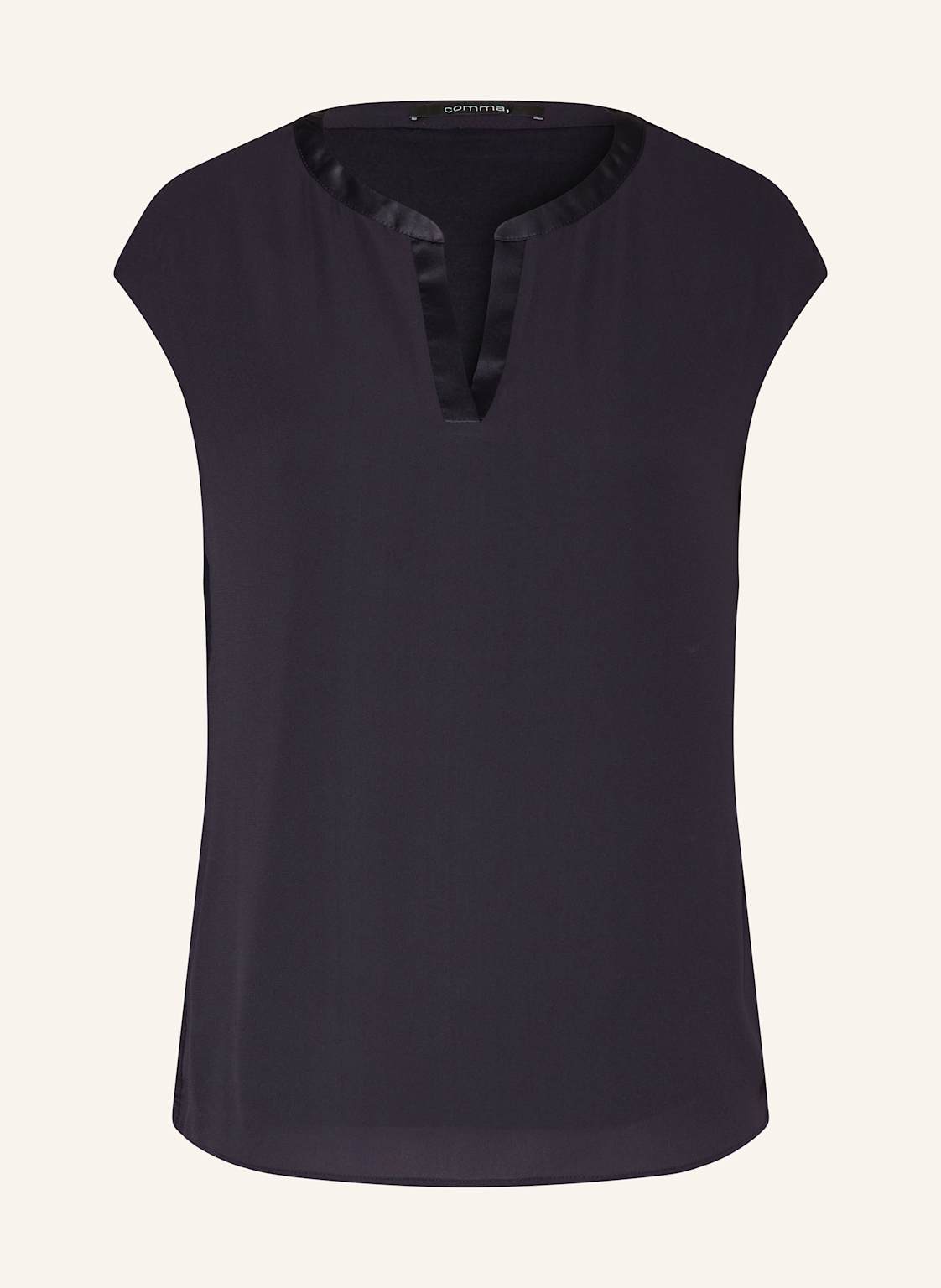 Comma Blusentop Im Materialmix blau Comma Blusentop Im Materialmix blau von comma