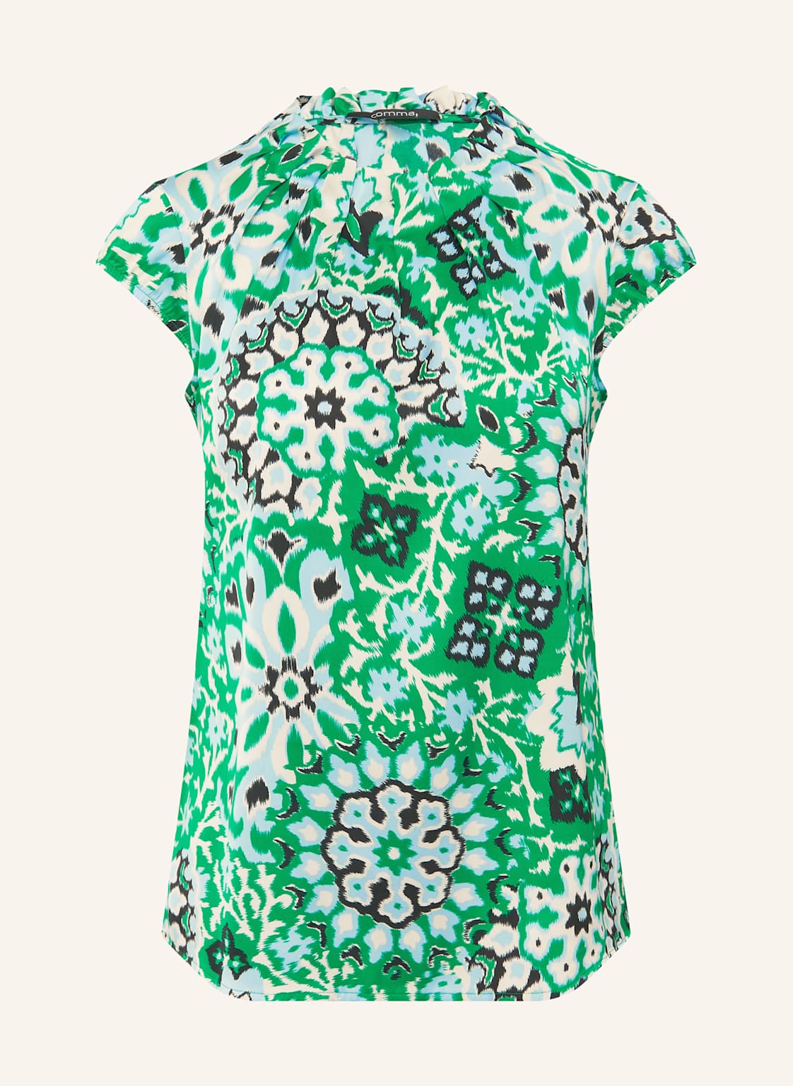 Comma Blusentop Sonja Aus Satin gruen Comma Blusentop Sonja Aus Satin gruen von comma