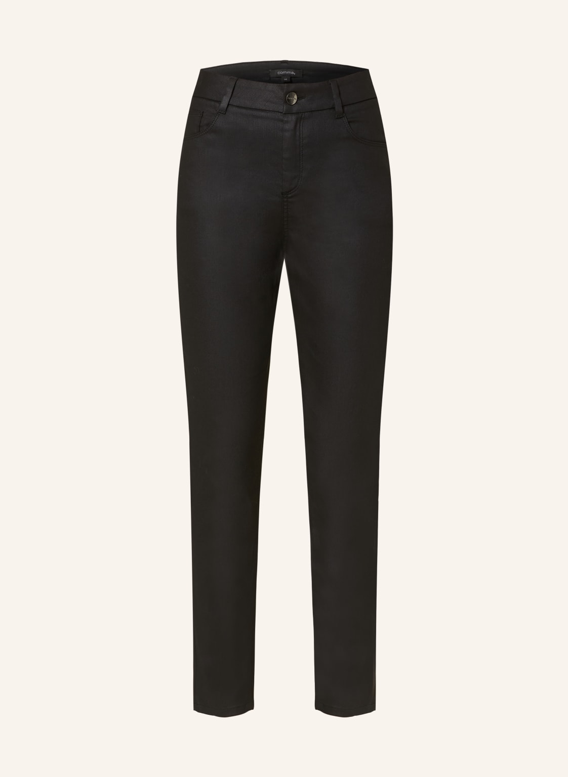 Comma Coated Jeans schwarz von comma