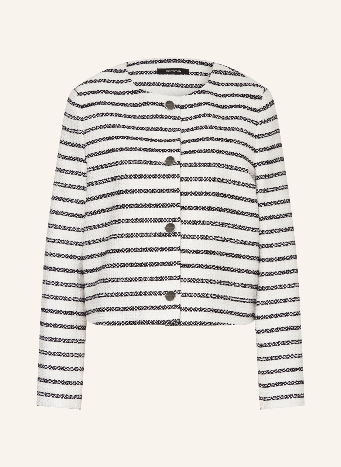 Comma Kastenjacke Aus Bouclé weiss Comma Kastenjacke Aus Bouclé weiss von comma