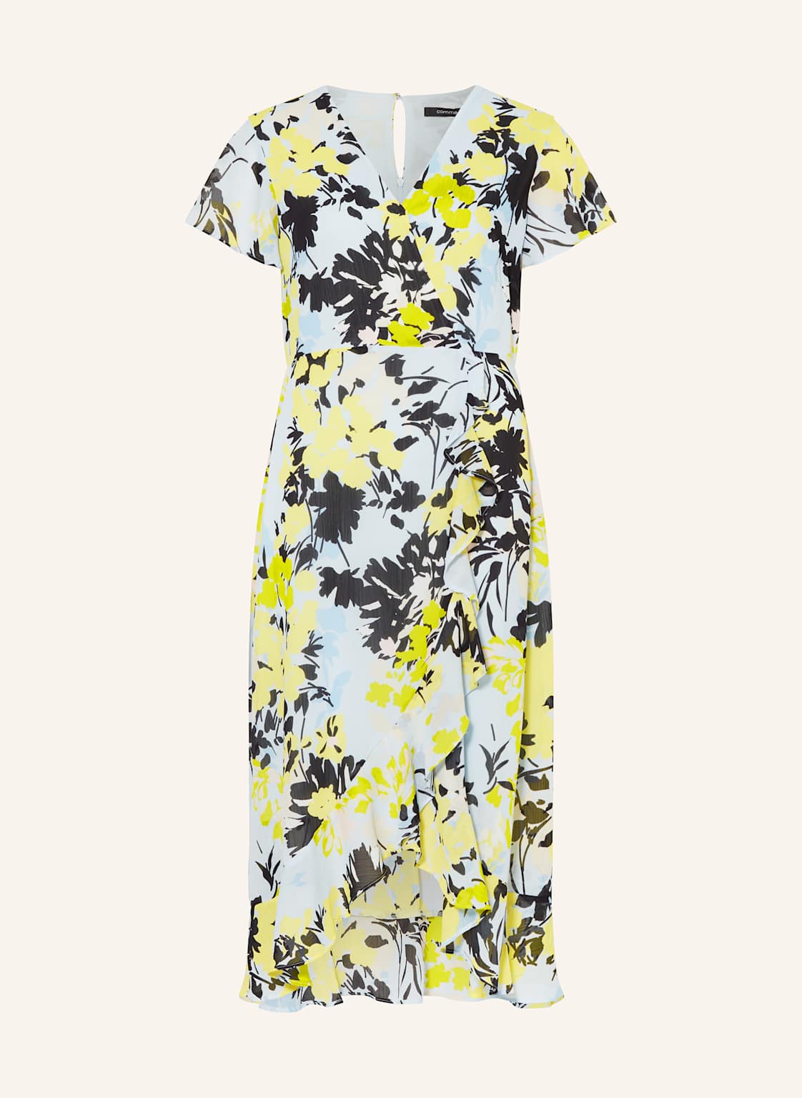 Comma Kleid In Wickeloptik blau Comma Kleid In Wickeloptik blau von comma