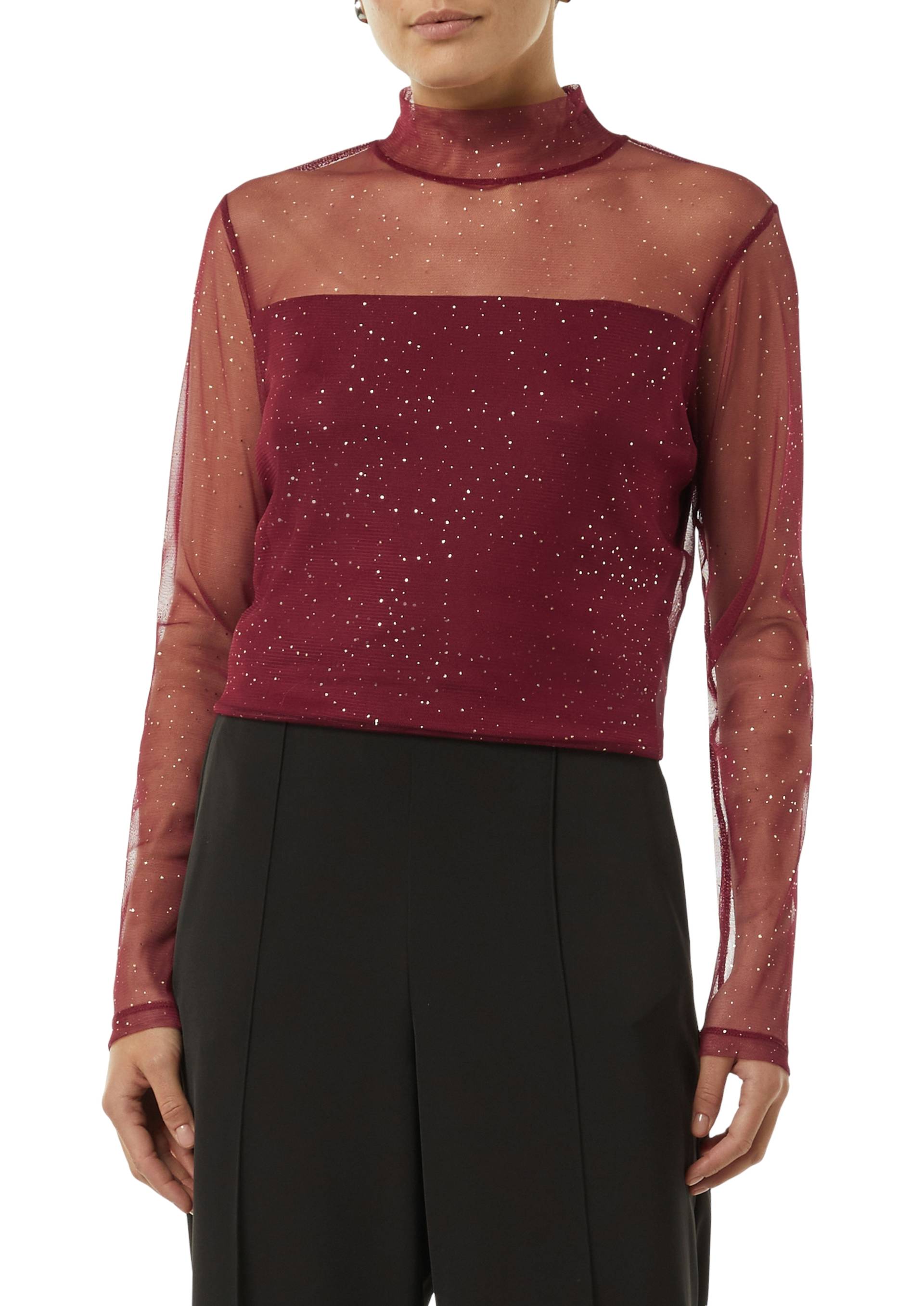Comma Langarmshirt, im halbtransparenten Look Comma Langarmshirt, im halbtransparenten Look von comma