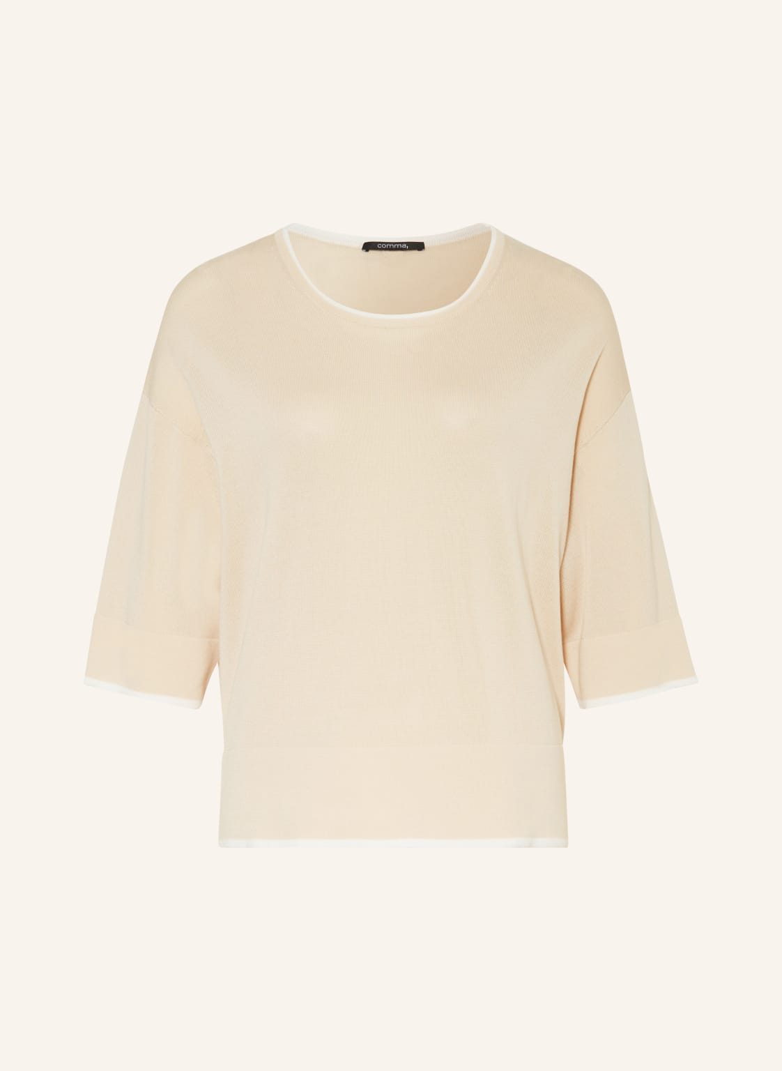 Comma Pullover Mit 3/4-Arm beige von comma