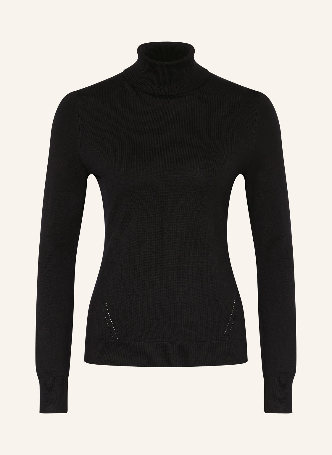 Comma Rollkragenpullover schwarz von comma