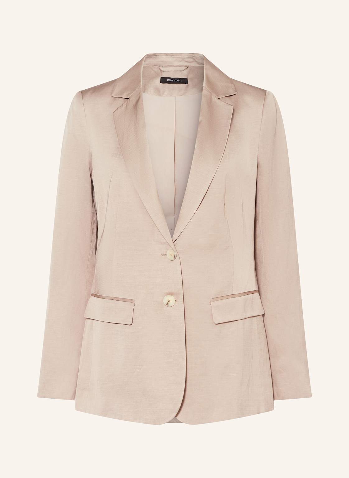 Comma Satinblazer beige von comma