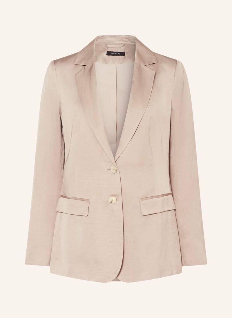 Comma Satinblazer beige von comma