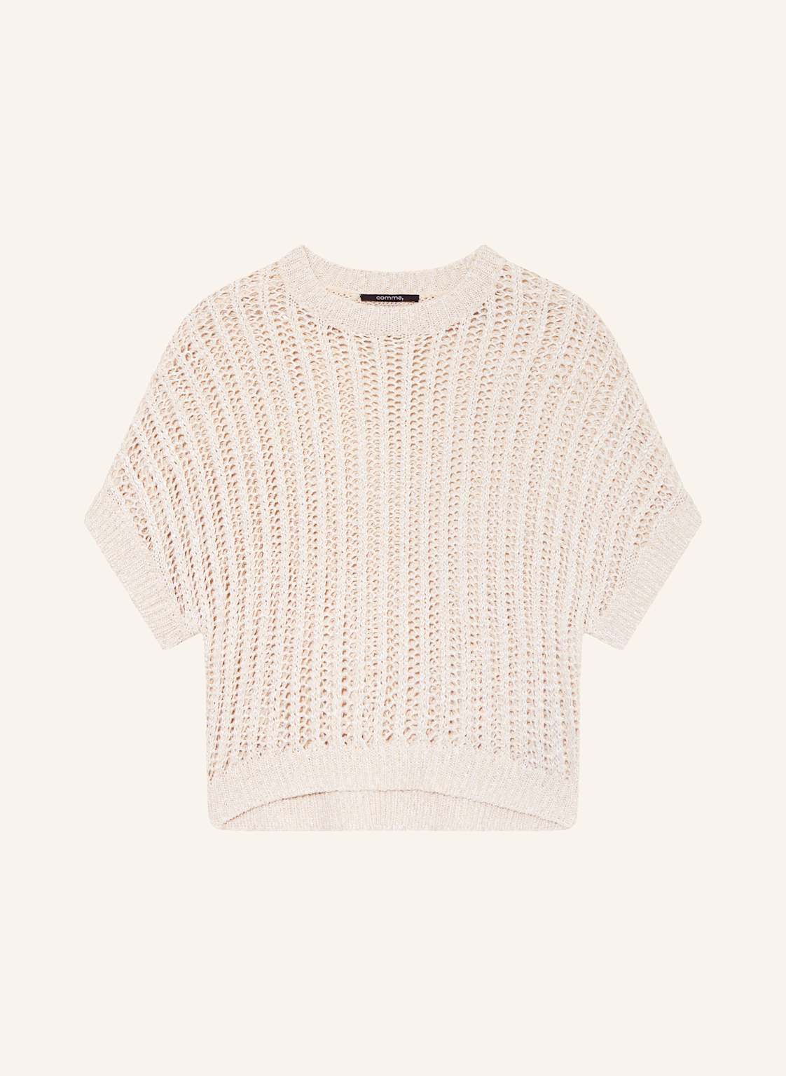 Comma Strickshirt Mit Glitzergarn beige Comma Strickshirt Mit Glitzergarn beige von comma