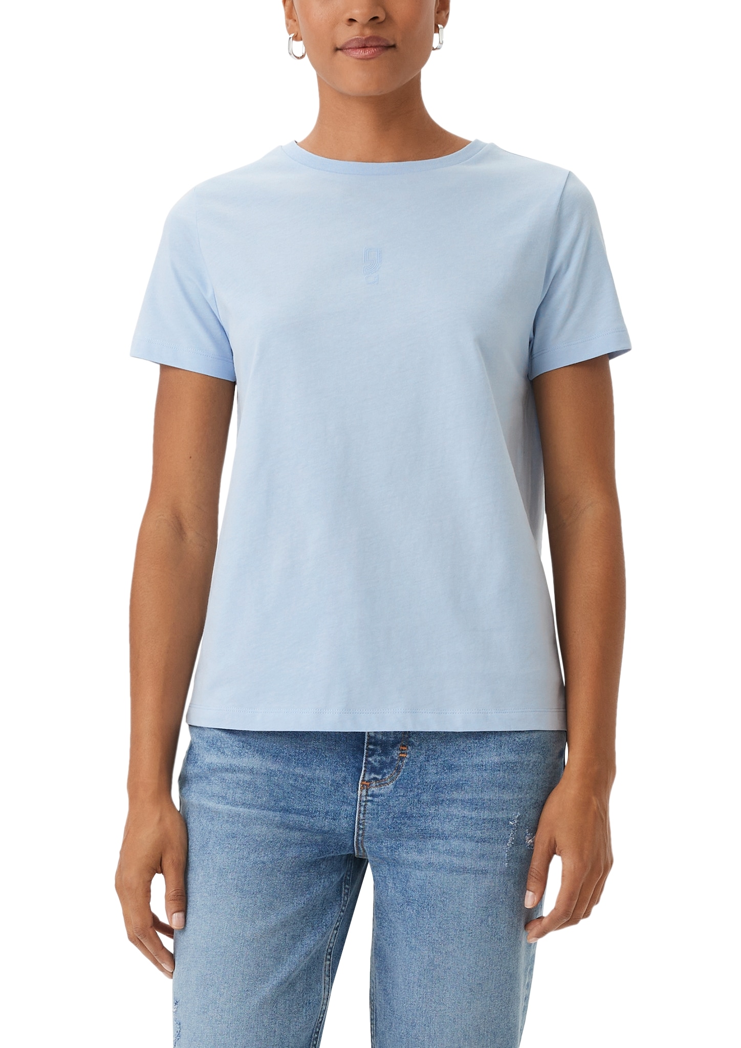 Comma T-Shirt, mit Aufdruck auf der Brust von comma