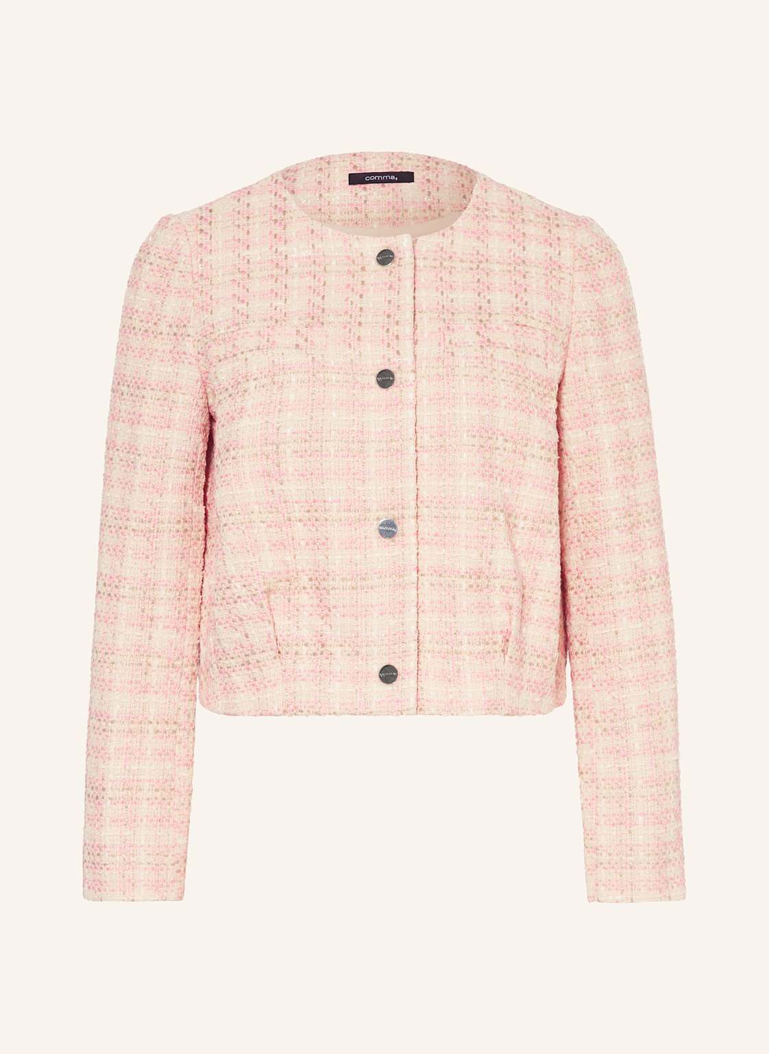 Comma Tweed-Jacke Mit Glitzergarn rosa Comma Tweed-Jacke Mit Glitzergarn rosa von comma