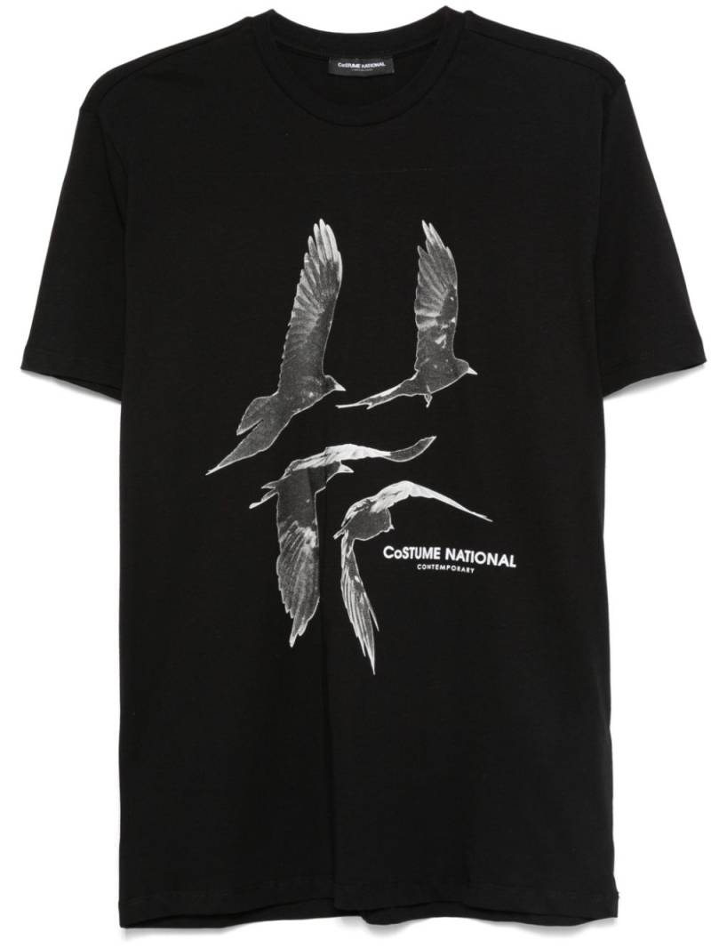 costume national contemporary birds-print T-shirt - Black von costume national contemporary