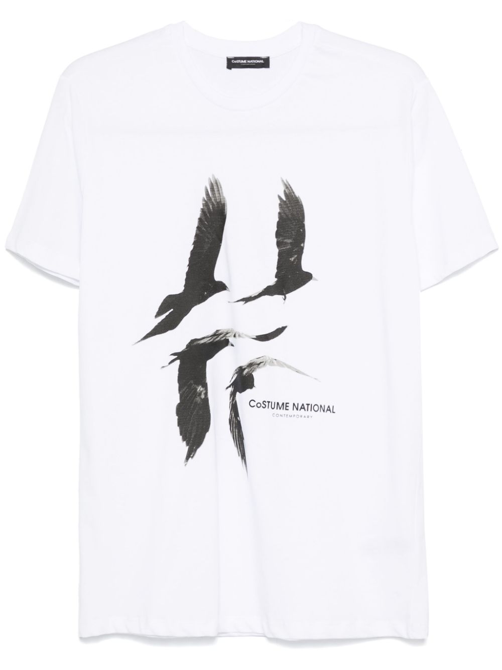 costume national contemporary birds-print T-shirt - White von costume national contemporary