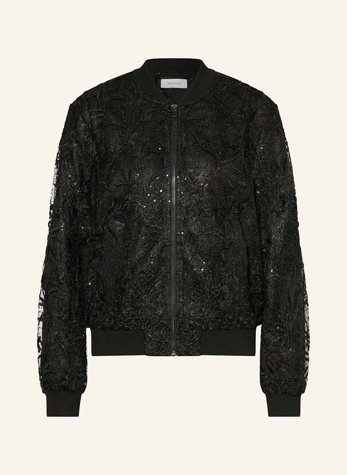 Darling Harbour Blouson Aus Spitze Mit Pailletten schwarz von darling harbour