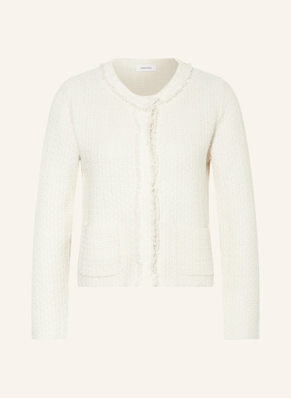 Darling Harbour Bouclé-Jacke Mit Leinen weiss von darling harbour