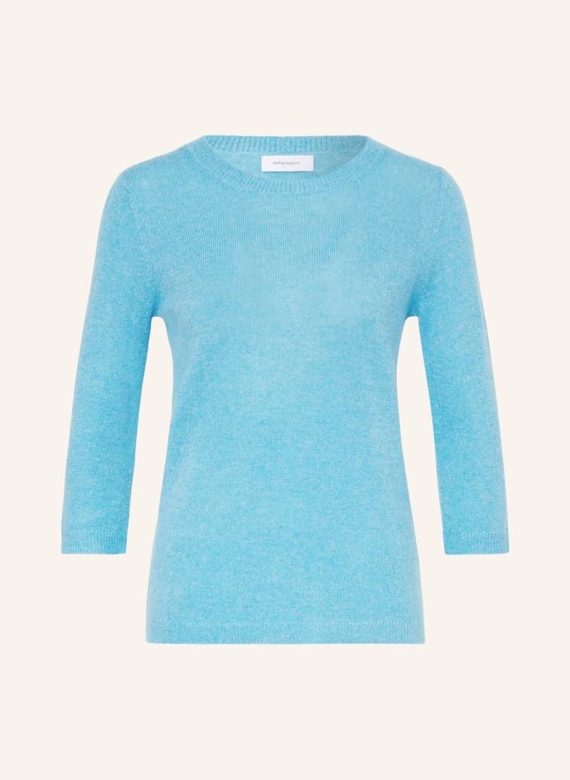 Darling Harbour Cashmere-Pullover Mit 3/4-Arm Und Glitzergarn blau von darling harbour