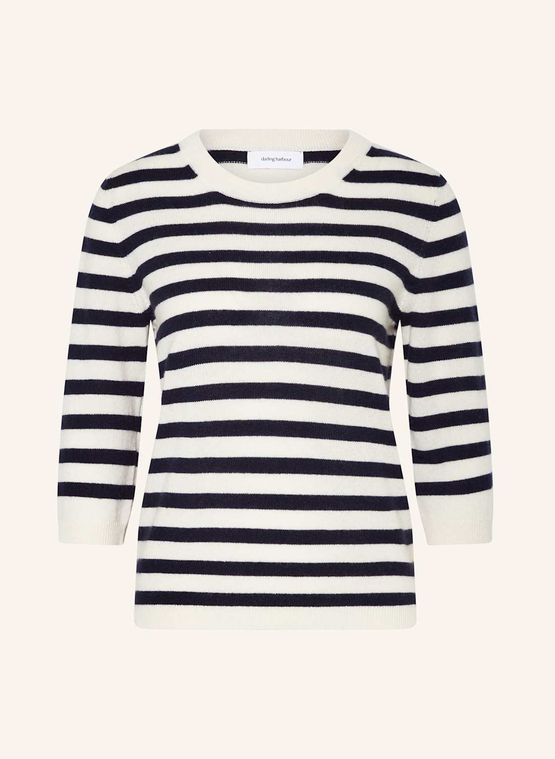 Darling Harbour Cashmere-Pullover Mit 3/4-Arm weiss von darling harbour