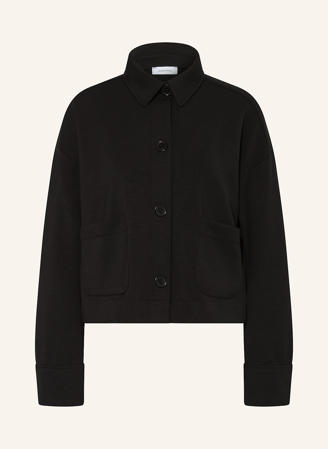 Darling Harbour Jersey-Overjacket schwarz von darling harbour