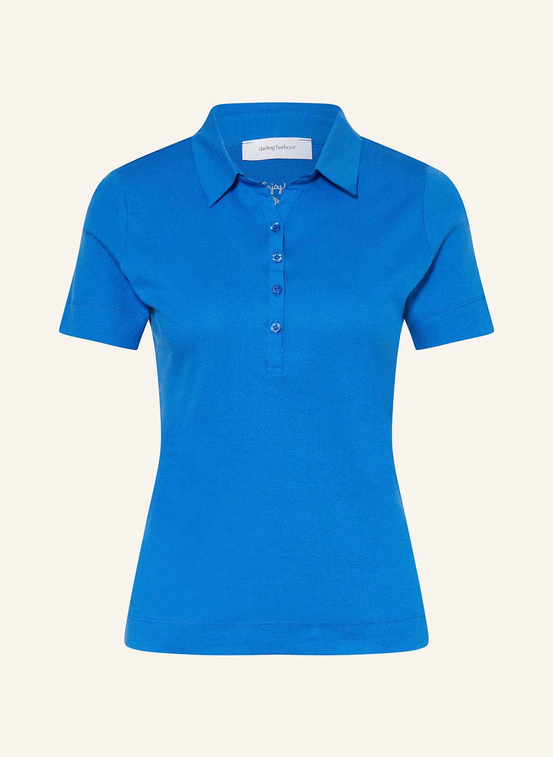 Darling Harbour Jersey-Poloshirt blau von darling harbour