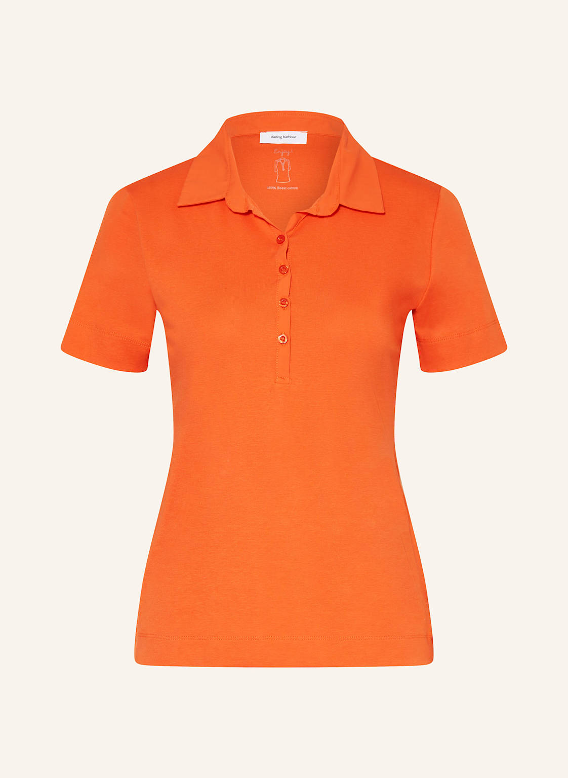 Darling Harbour Jersey-Poloshirt orange von darling harbour