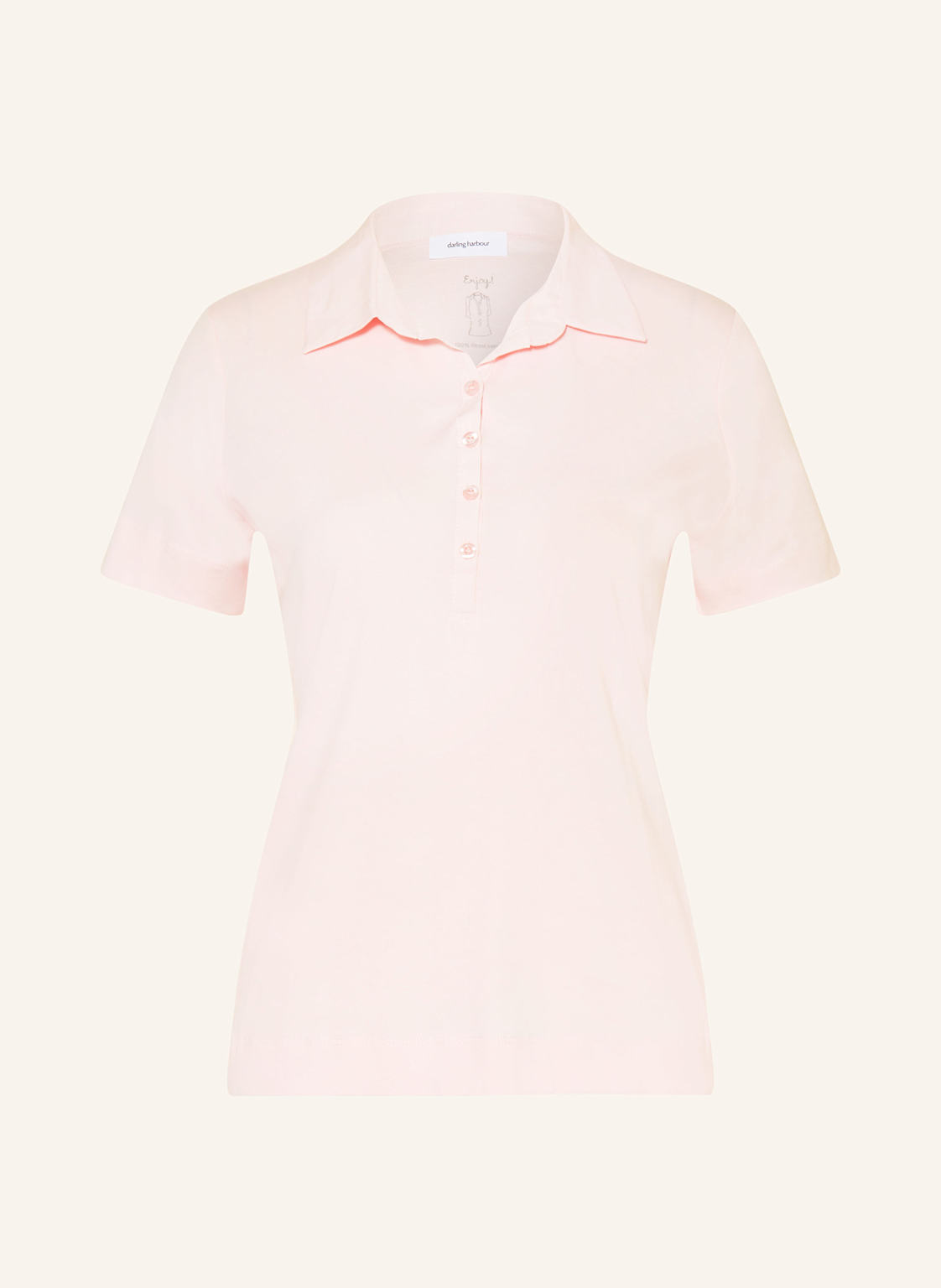 Darling Harbour Jersey-Poloshirt rosa von darling harbour