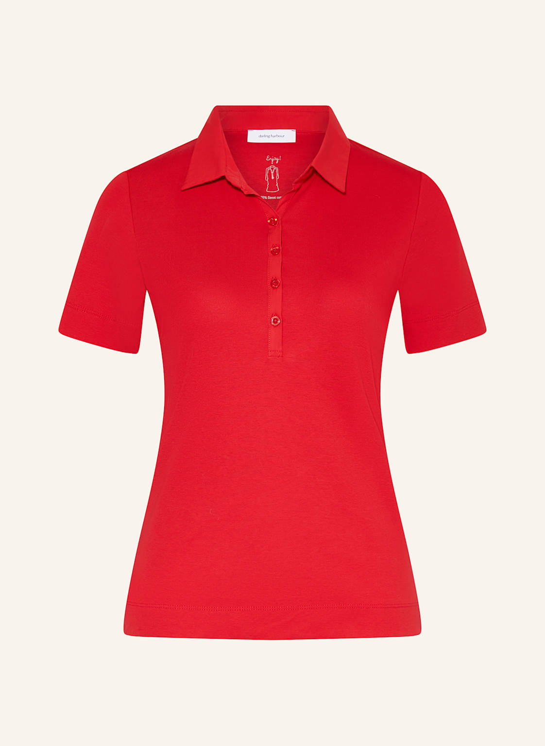 Darling Harbour Jersey-Poloshirt rot von darling harbour