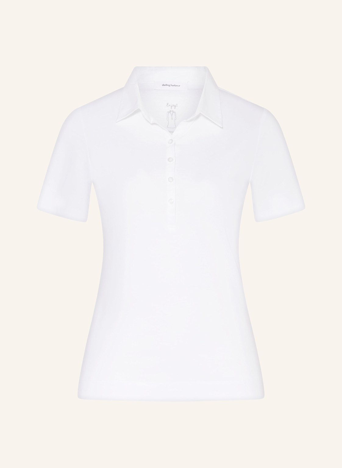 Darling Harbour Jersey-Poloshirt weiss von darling harbour