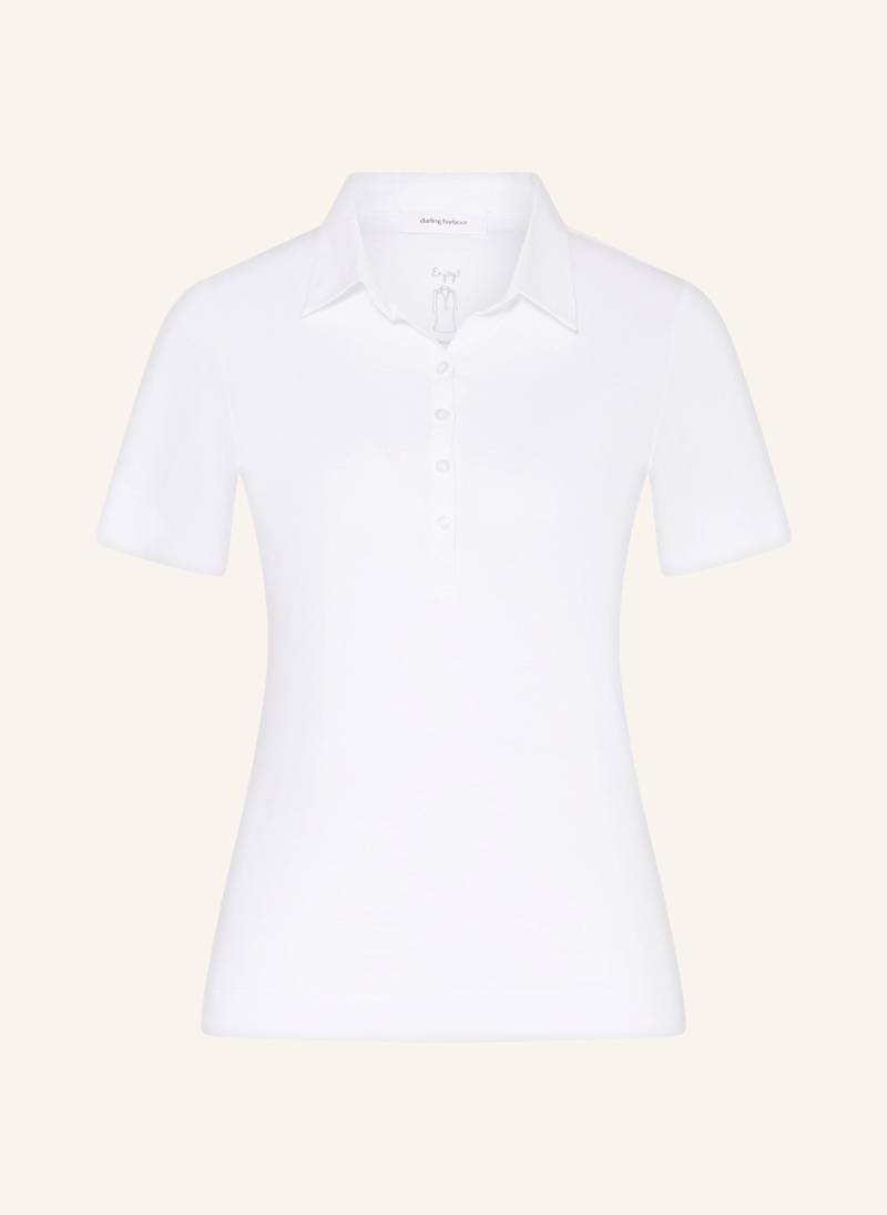 Darling Harbour Jersey-Poloshirt weiss von darling harbour