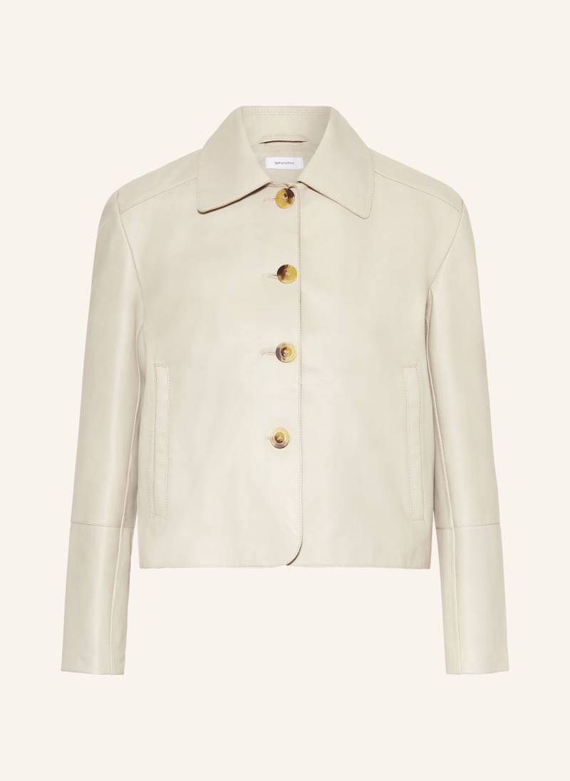 Darling Harbour Lederjacke beige von darling harbour