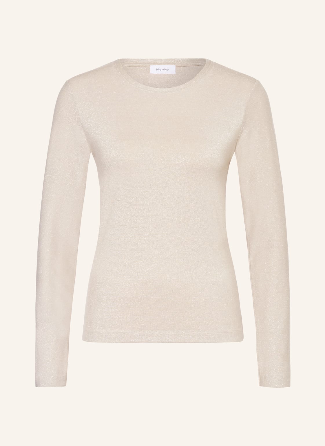 Darling Harbour Longsleeve Mit Glitzergarn beige von darling harbour