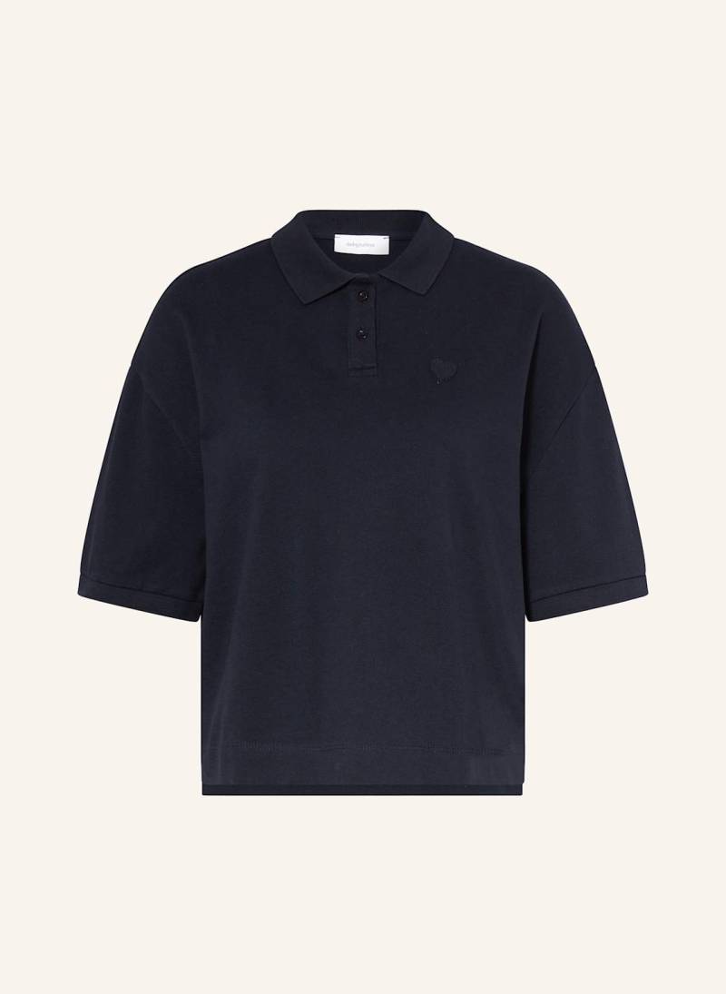 Darling Harbour Piqué-Poloshirt blau von darling harbour