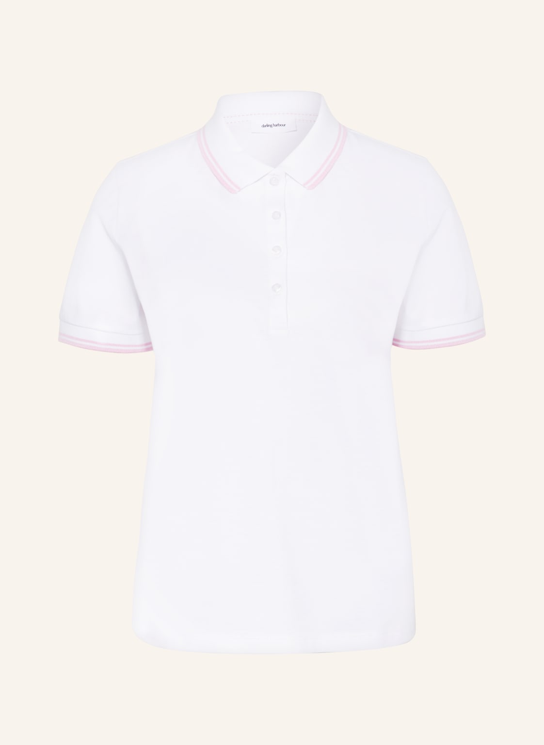 Darling Harbour Pique-Poloshirt weiss von darling harbour