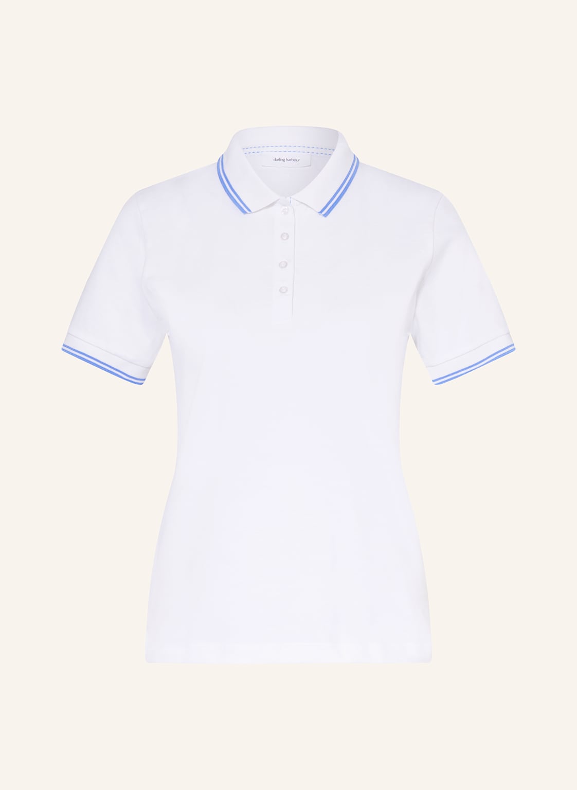 Darling Harbour Piqué-Poloshirt weiss von darling harbour