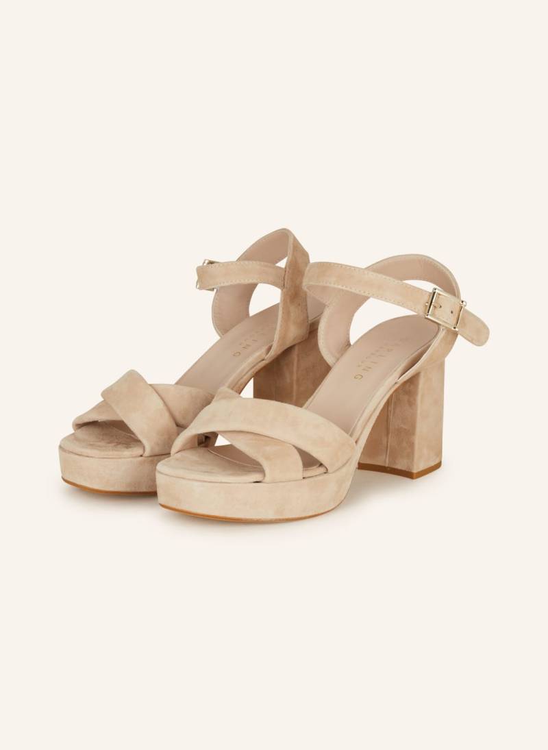 Darling Harbour Plateau-Sandaletten beige von darling harbour