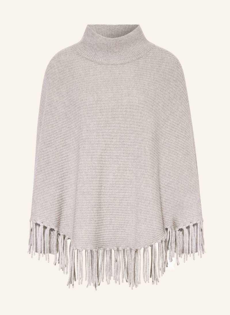 Darling Harbour Poncho Mit Cashmere grau von darling harbour