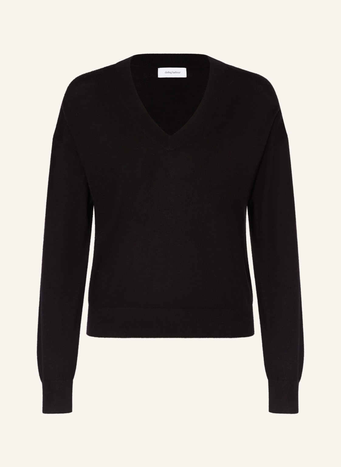 Darling Harbour Pullover Aus Merinowolle schwarz von darling harbour