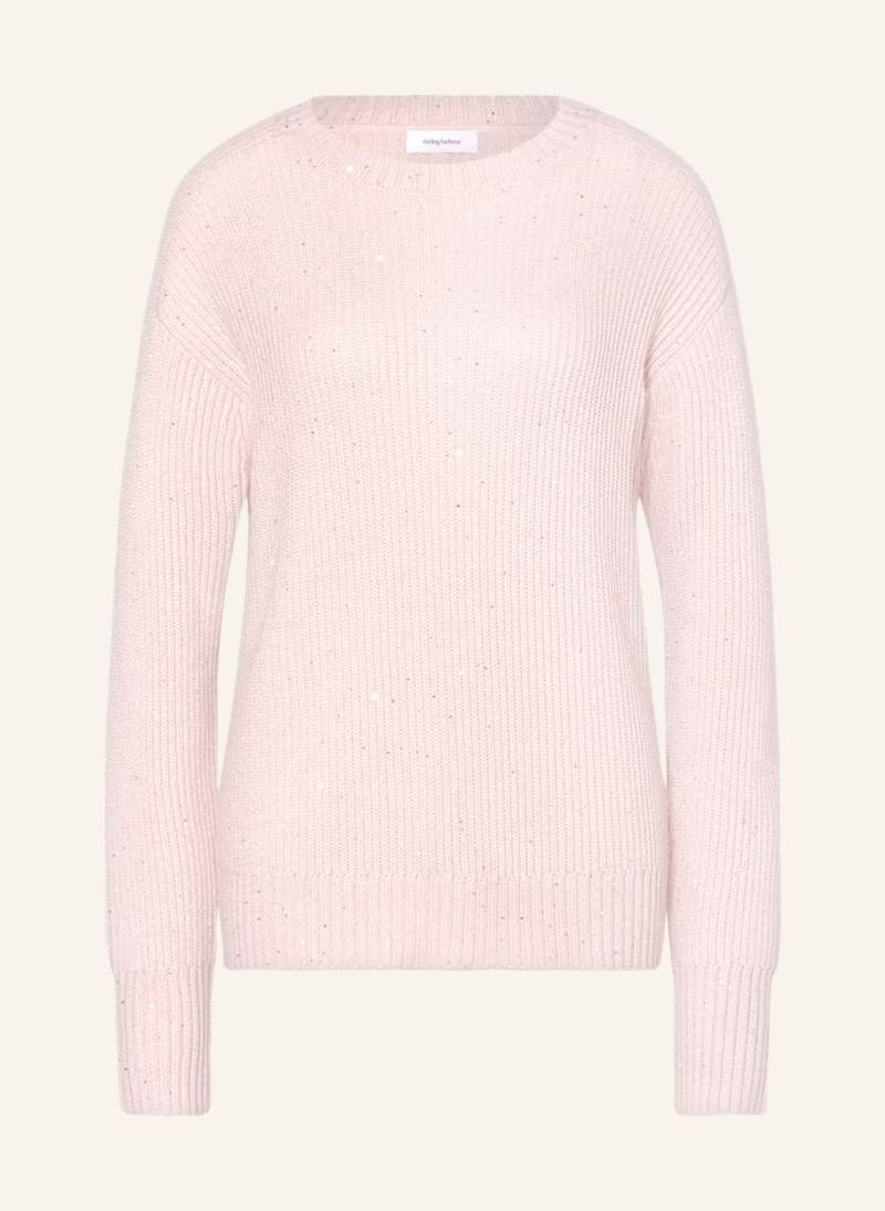 Darling Harbour Pullover Mit Pailletten rosa von darling harbour