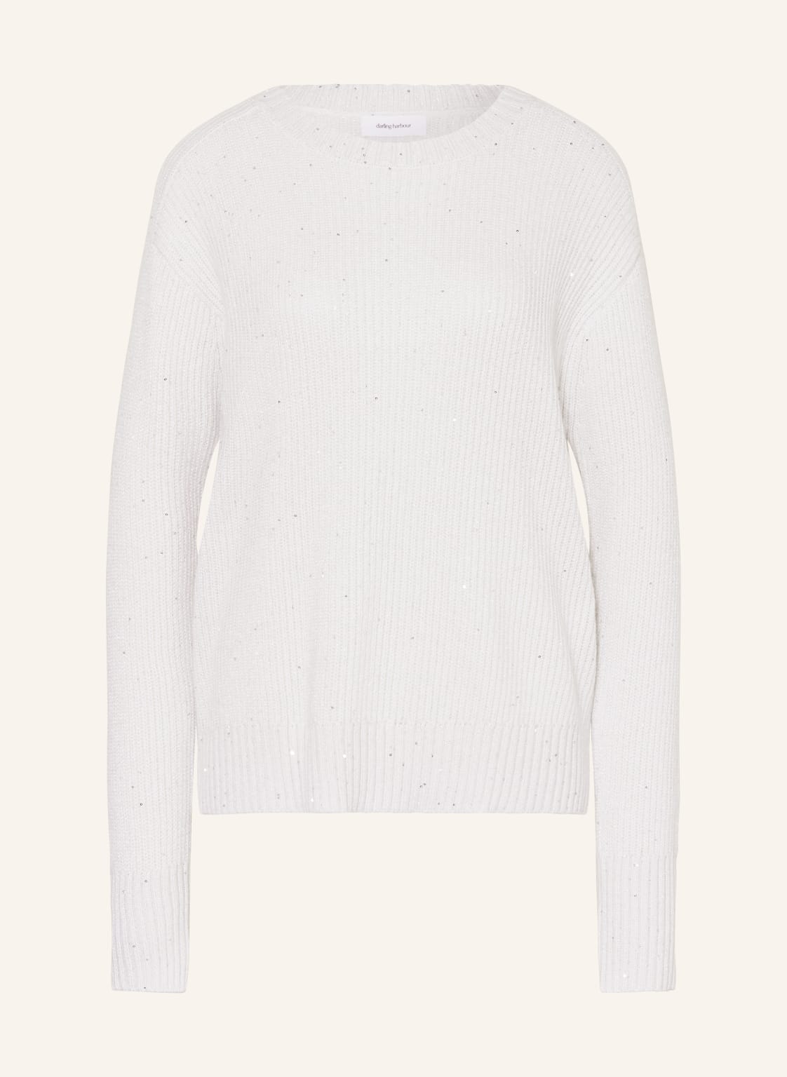 Darling Harbour Pullover Mit Pailletten weiss von darling harbour