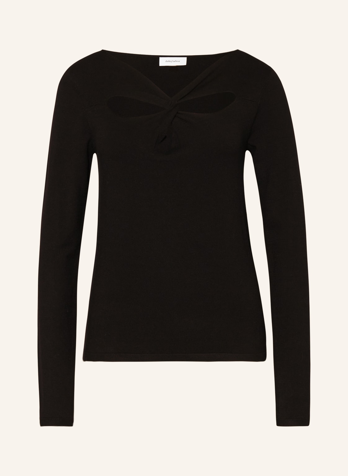 Darling Harbour Pullover Mit Cut-Out schwarz von darling harbour