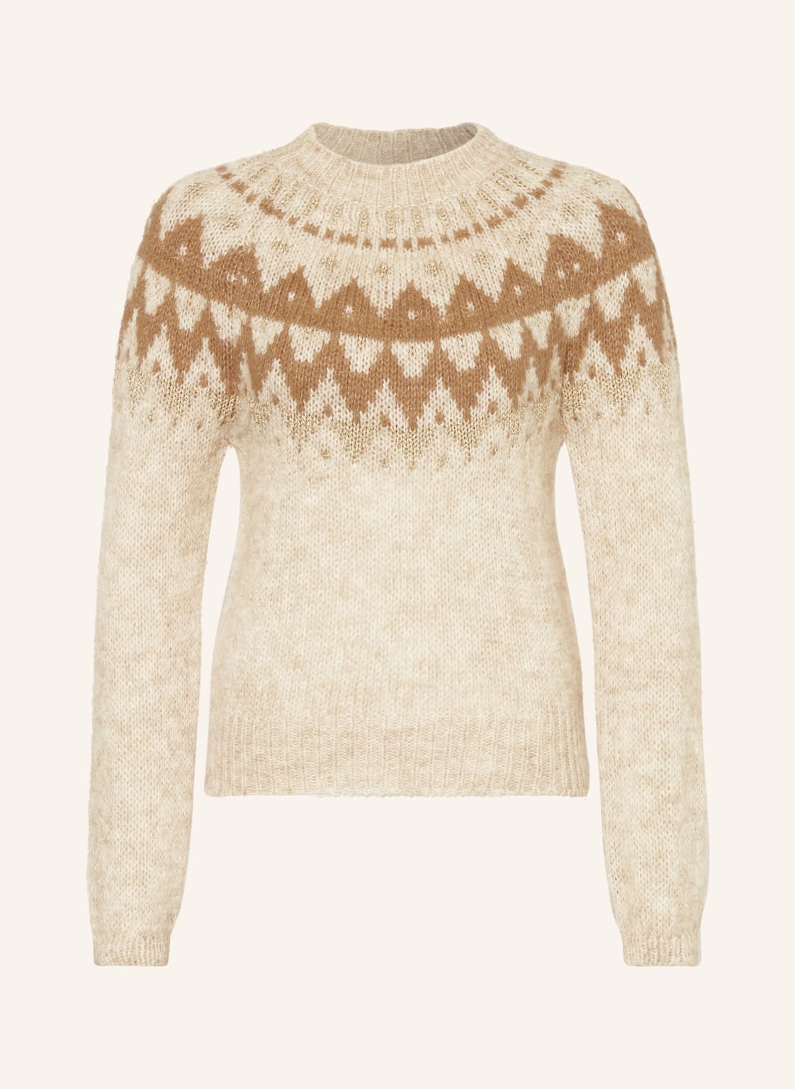 Darling Harbour Pullover Mit Glitzergarn beige von darling harbour