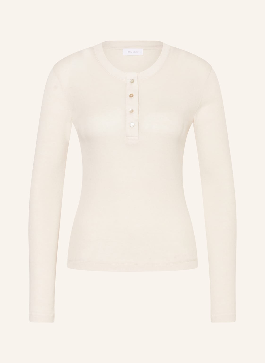 Darling Harbour Henley-Shirt beige Darling Harbour Henley-Shirt beige von darling harbour